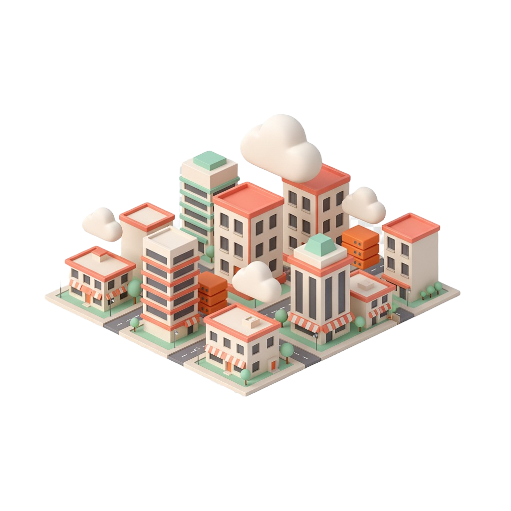 Floating futuristic city